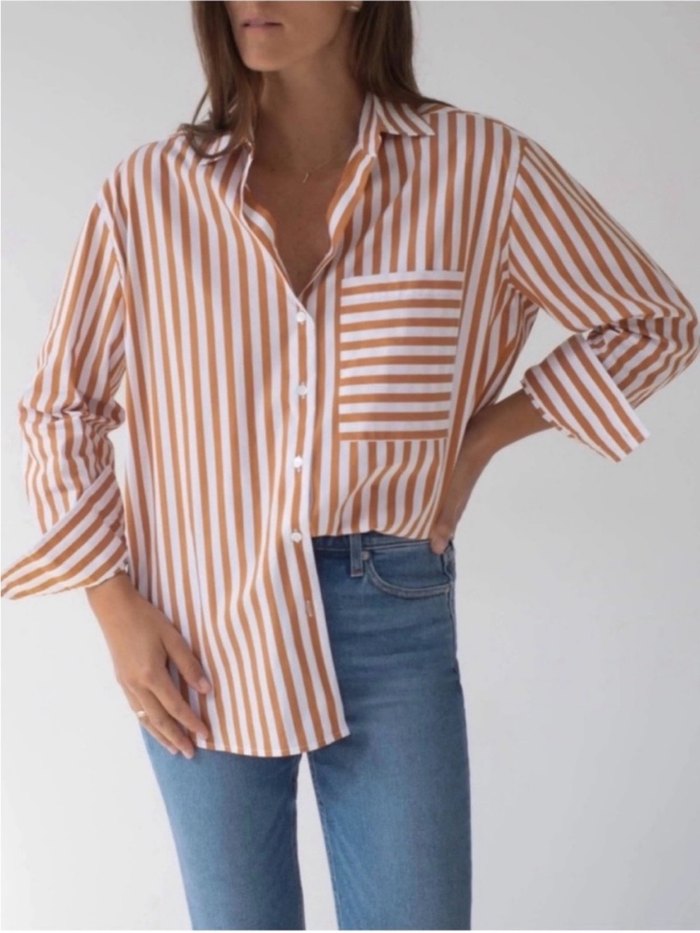 AYR The Deep End Striped Button Down Shirt Women’s Medium